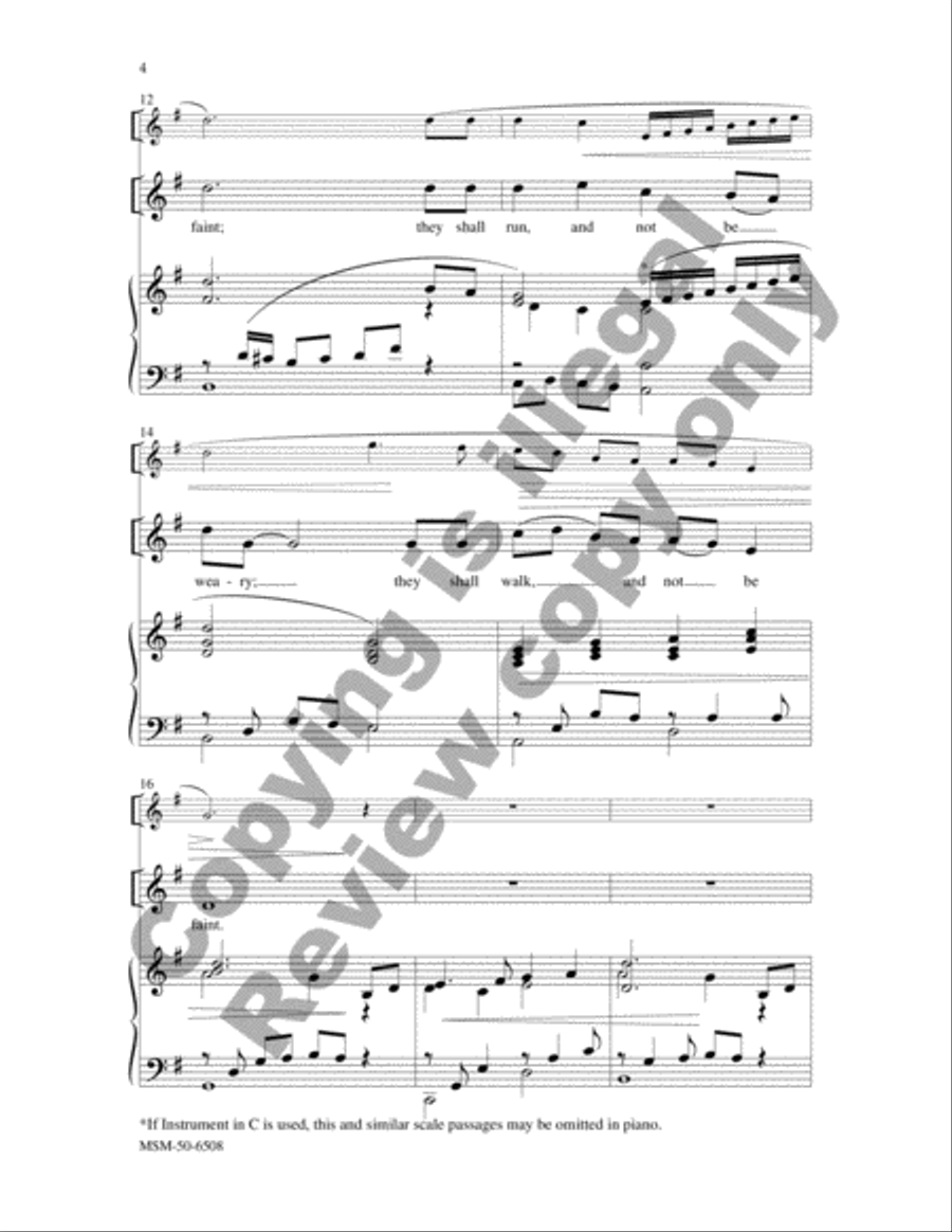 They That Wait upon the Lord 4-Part scores gallery preview page 4