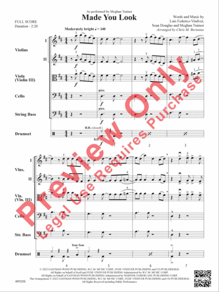 Made You Look Made You Look String Orchestra scores gallery preview page 4