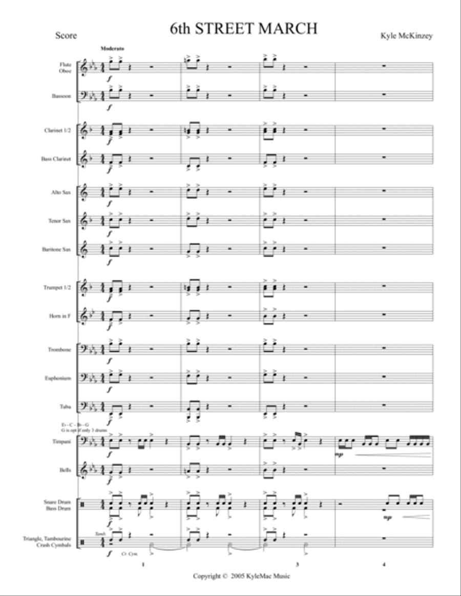 6th Street March 6th Street March Marching Band scores gallery preview page 2