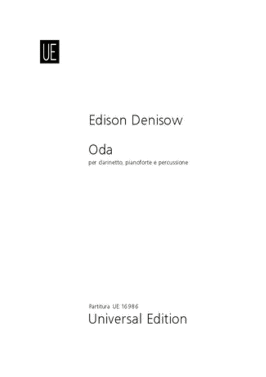 Oda, Clarinet/Piano/Perc, Score And Par Clarinet scores gallery preview page 1