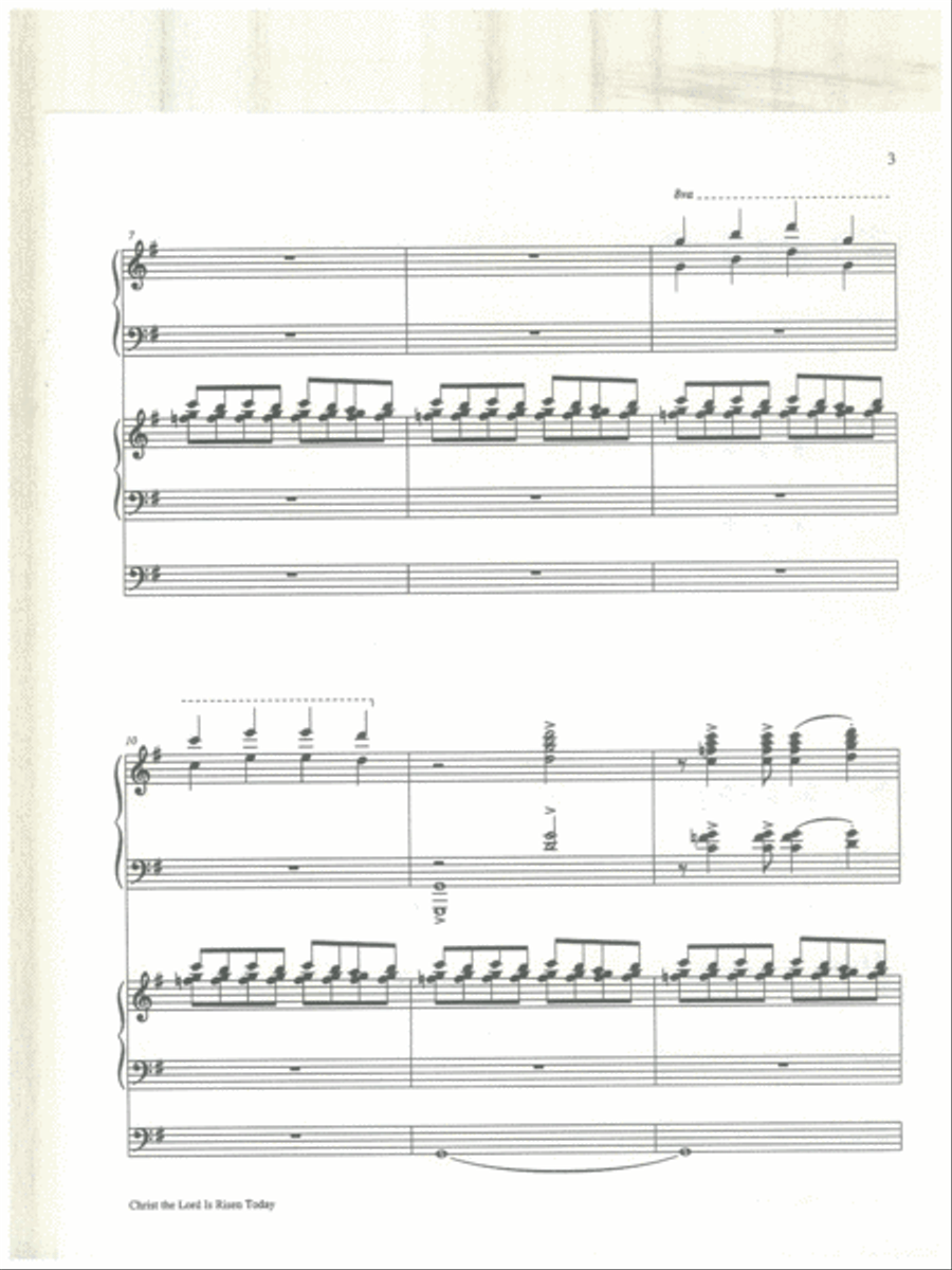 Christ the Lord Is Risen Today 4-Part scores gallery preview page 4
