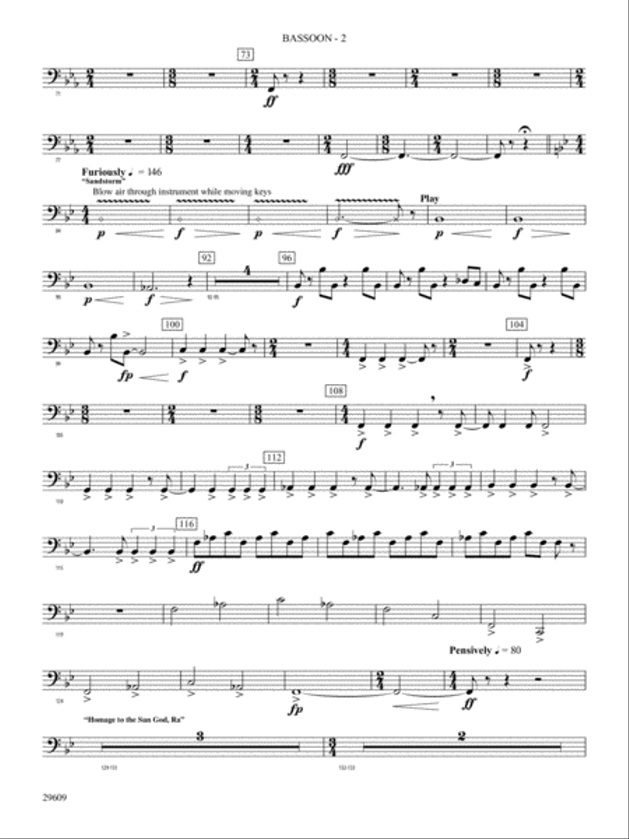 Echoes of Egypt: Bassoon Concert Band scores gallery preview page 2