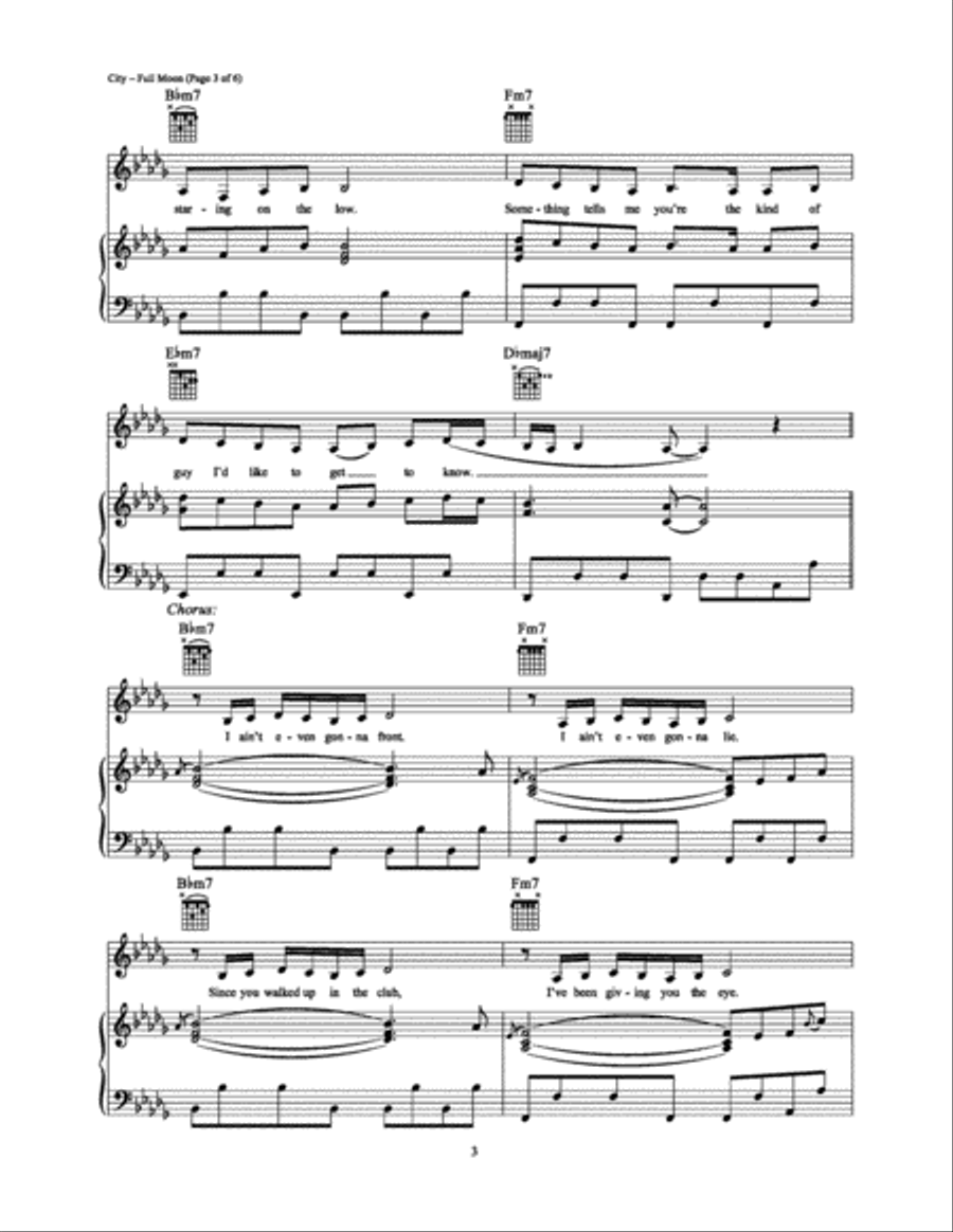 Full Moon Piano, Vocal, Guitar scores gallery preview page 3