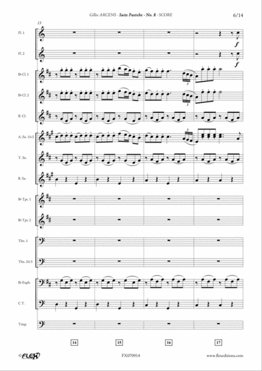 Suite Pastiche: No. 8 Concert Band scores gallery preview page 6