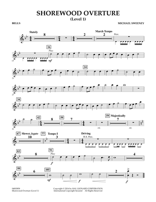 Shorewood Overture (for Multi-level Combined Bands) - Bells (Level 1)