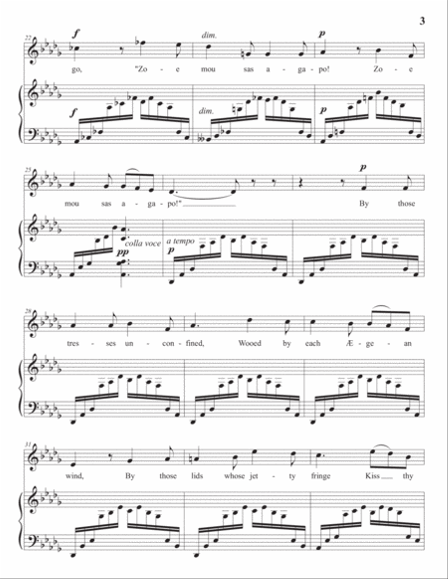 GOUNOD: The Maid of Athens (transposed to D-flat major) Voice scores gallery preview page 4