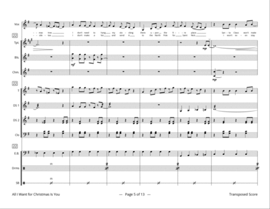 All I Want For Christmas Is You Steel Drum Band scores gallery preview page 5