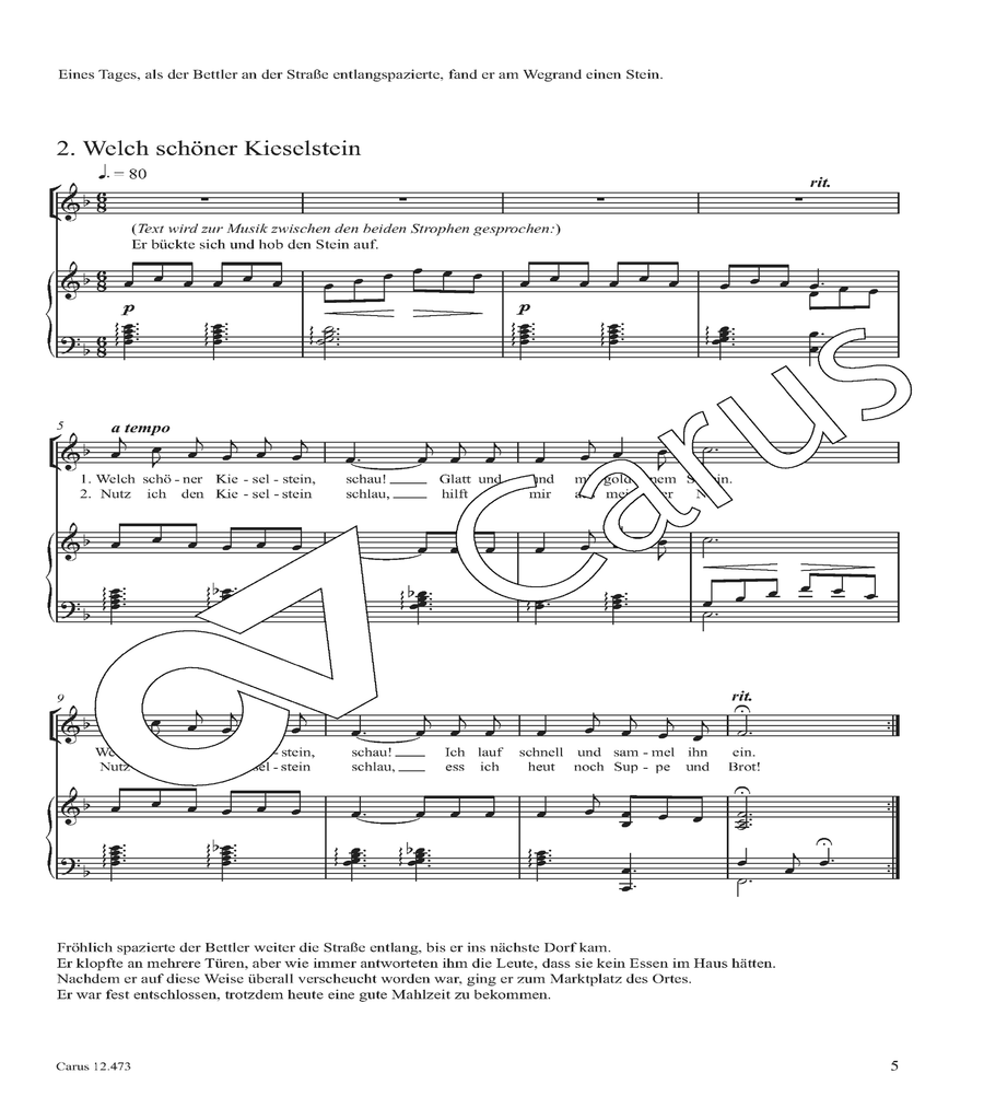 Die Kieselsteinsuppe Die Kieselsteinsuppe Unison Choir scores gallery preview page 5
