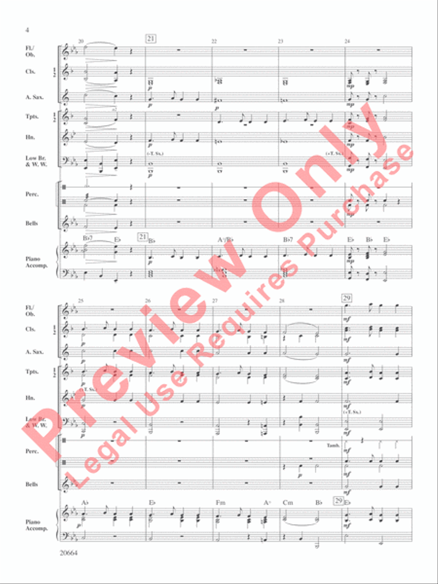St. Anthony Chorale St. Anthony Chorale Concert Band scores gallery preview page 5
