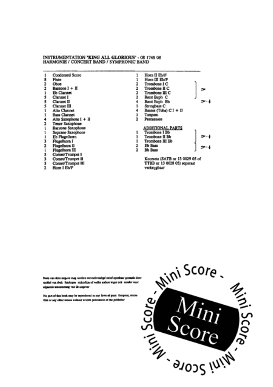 King All Glorious TTBB scores gallery preview page 4