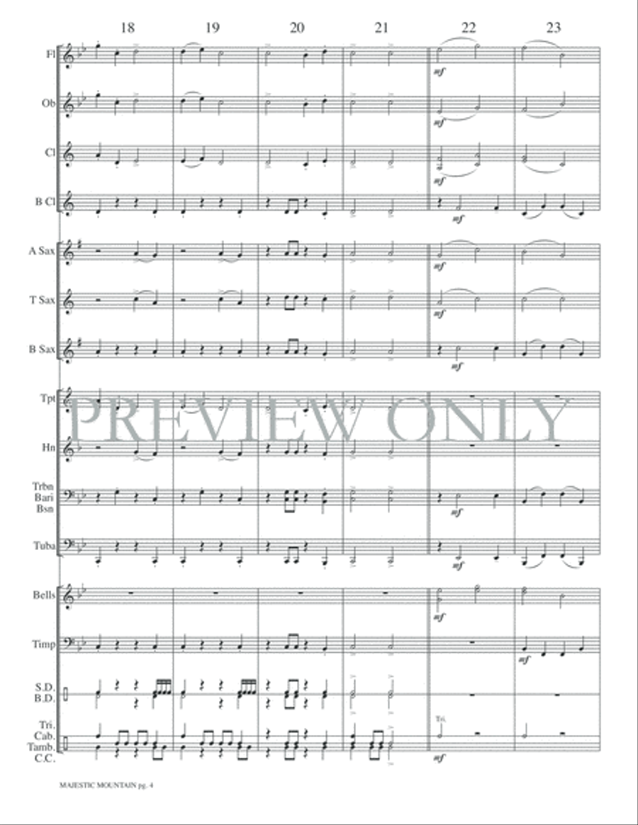 Majestic Mountain Concert Band scores gallery preview page 7