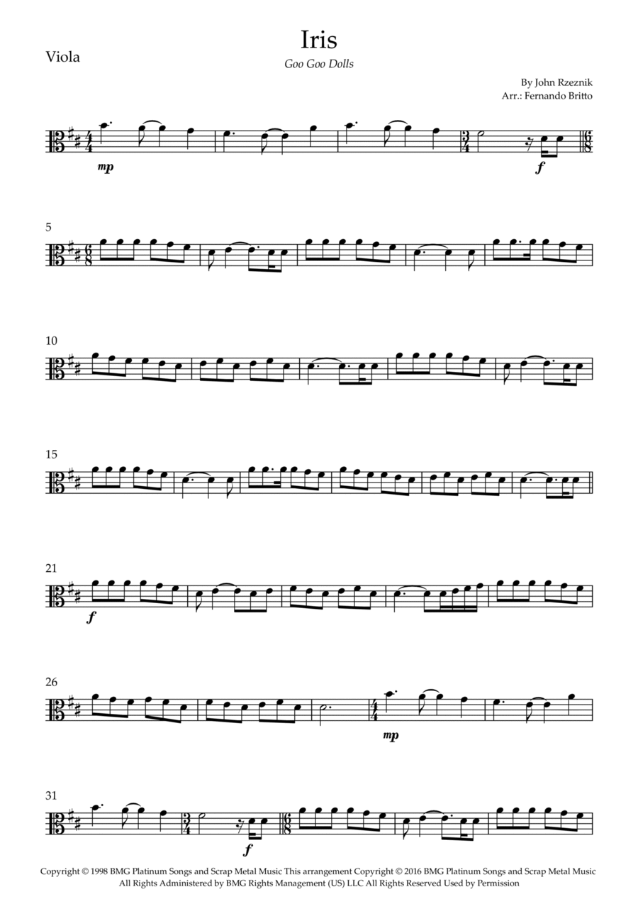 Iris Viola Solo scores gallery preview page 1