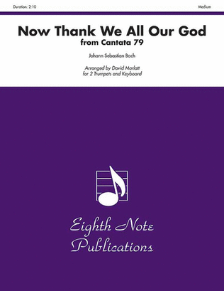 Book cover for Now Thank We All Our God (from Cantata 79)