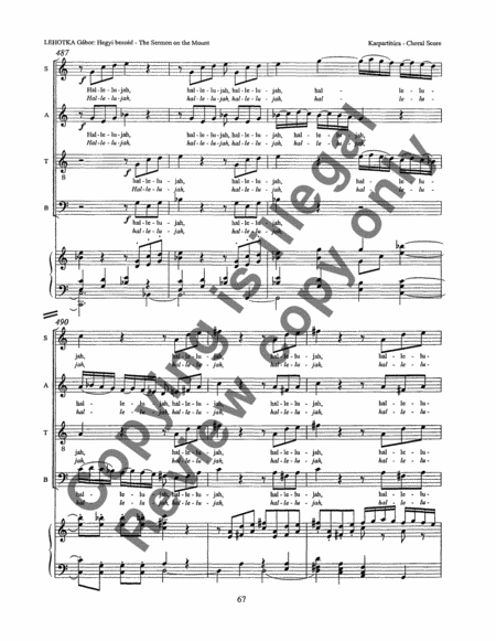 Hegyi Beszéd (The Sermon on the Mount) (Piano/Vocal Score)