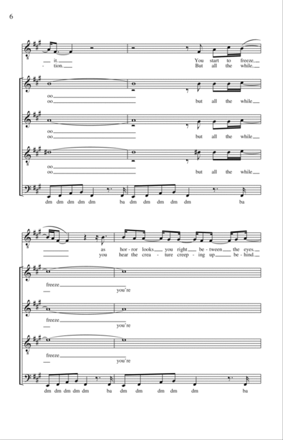 Thriller (arr. Deke Sharon) 4-Part scores gallery preview page 5