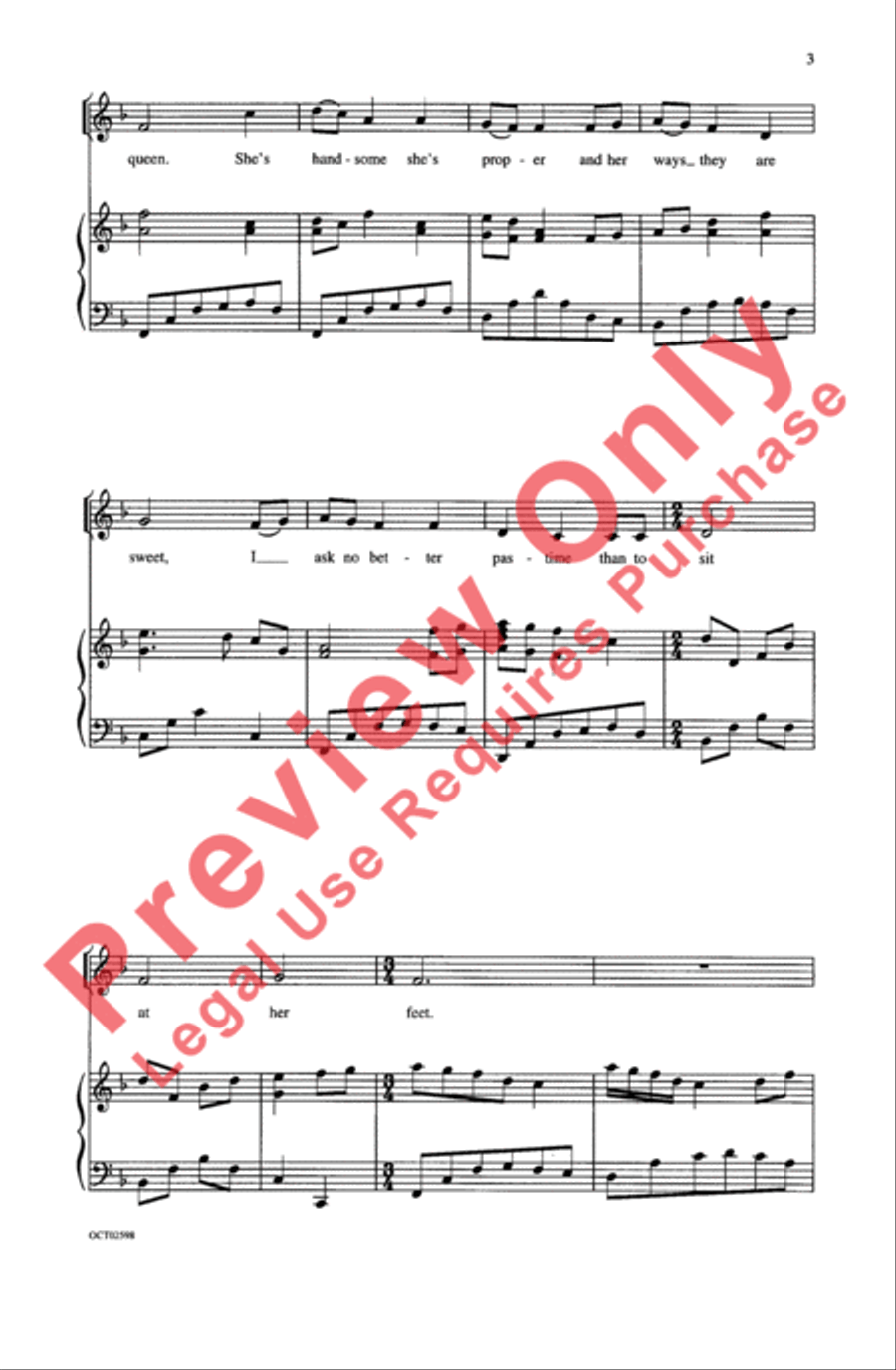 At the Foot of Yonder Mountain 3-Part scores gallery preview page 3