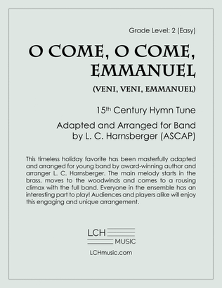 O Come, O Come, Emmanuel for Band, Grade 2 (Easy) arr. L. C. Harnsberger