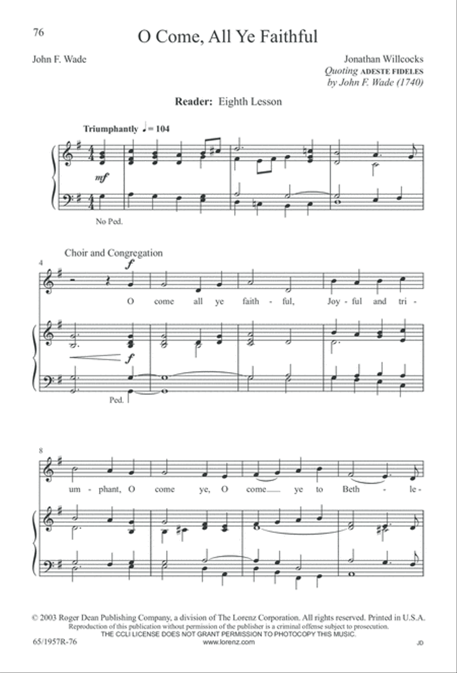 Festival of Lessons and Carols 4-Part scores gallery preview page 77