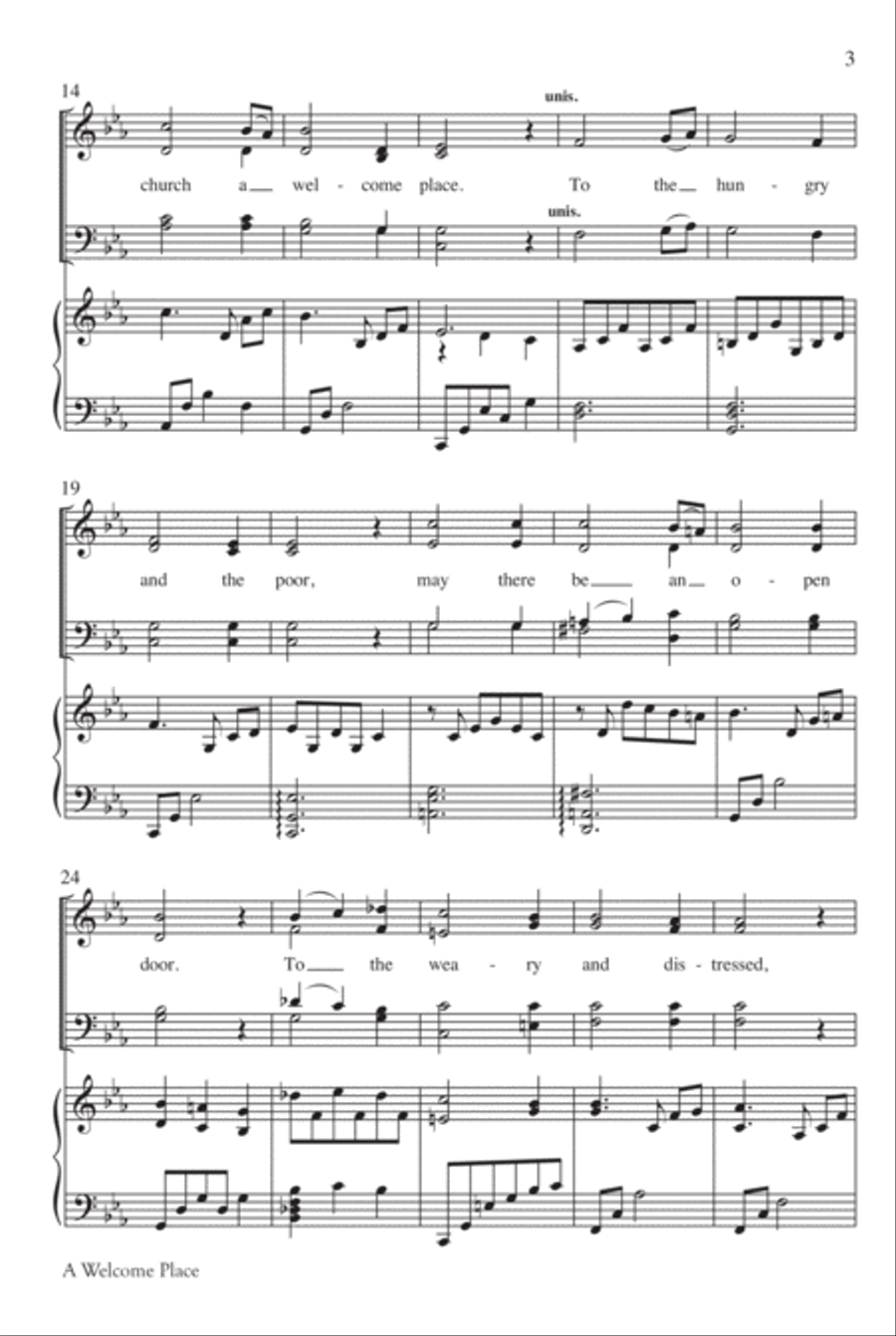 A Welcome Place 4-Part scores gallery preview page 14