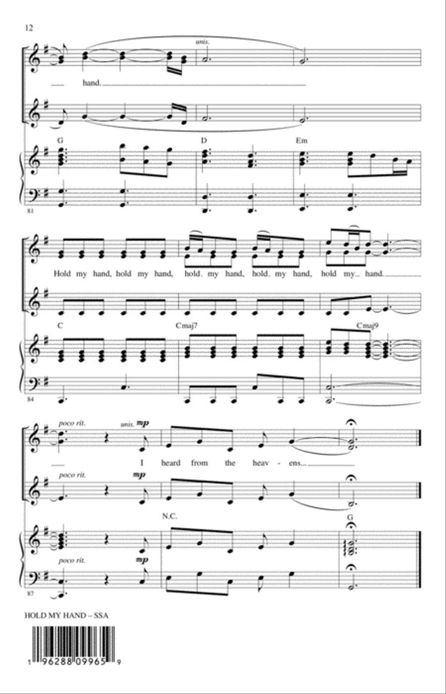 Hold My Hand (from Top Gun: Maverick) (arr. Mac Huff) SSA scores gallery preview page 11