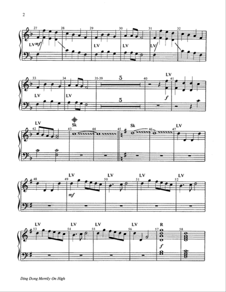 Ding, Dong, merrily on High Choir scores gallery preview page 2