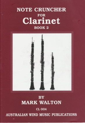 Book cover for Note Cruncher Clarinet Book 2 Book/CD Revised