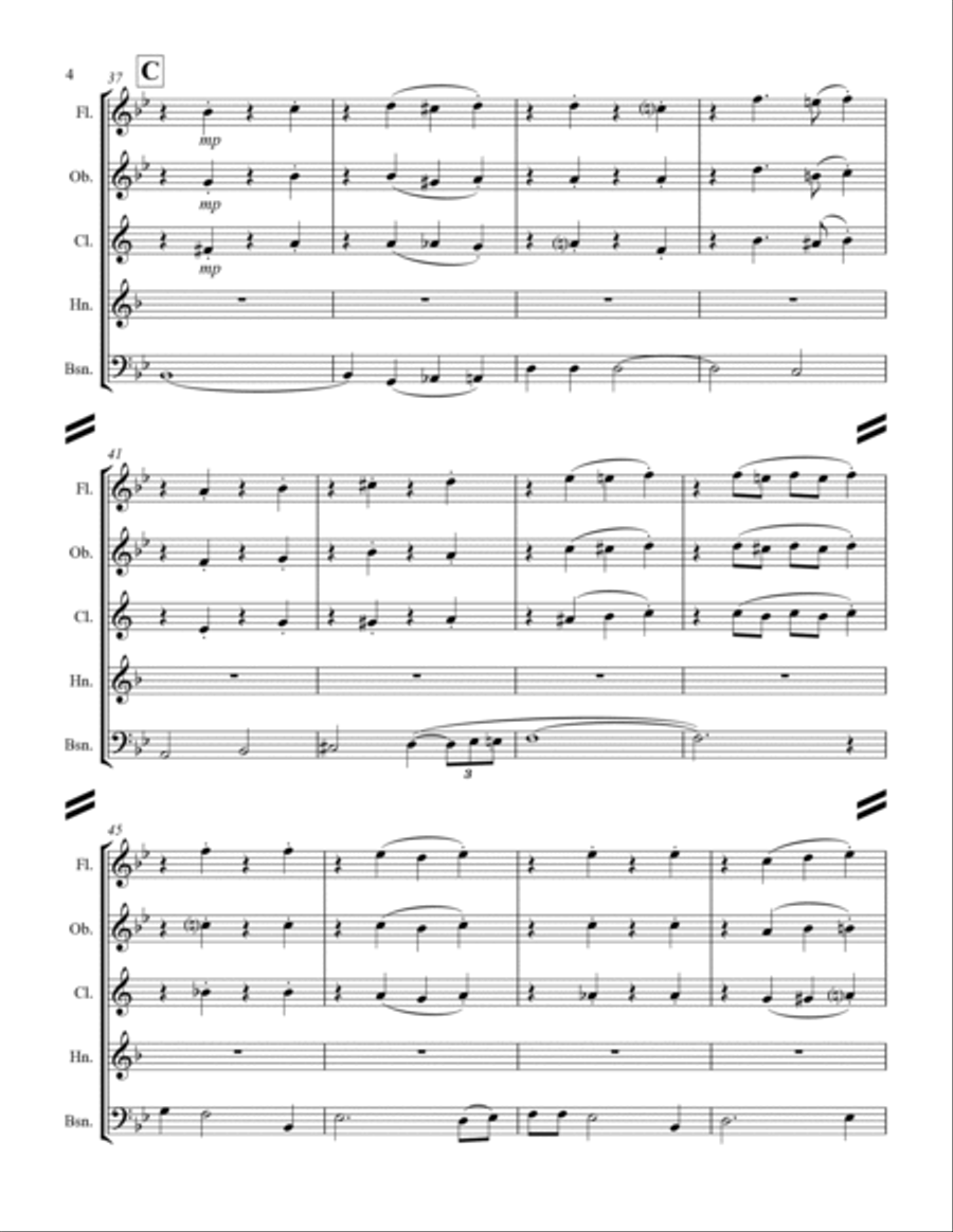 A Pretty Girl is Like a Melody (for Woodwind Quintet) Woodwind Quintet scores gallery preview page 5