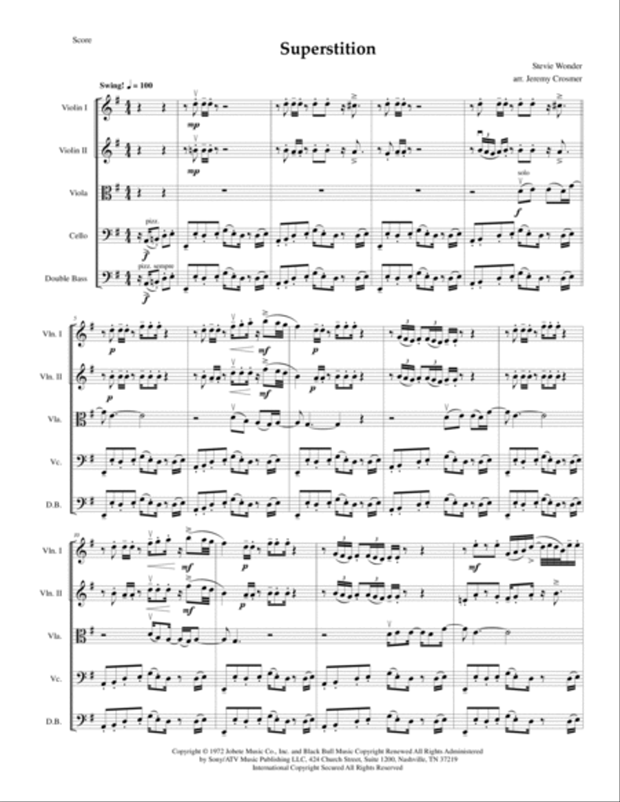 Superstition String Quartet scores gallery preview page 3
