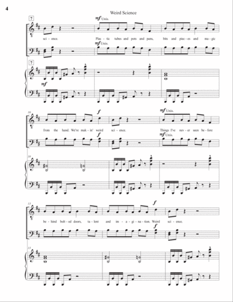 Weird Science 3-Part scores gallery preview page 4