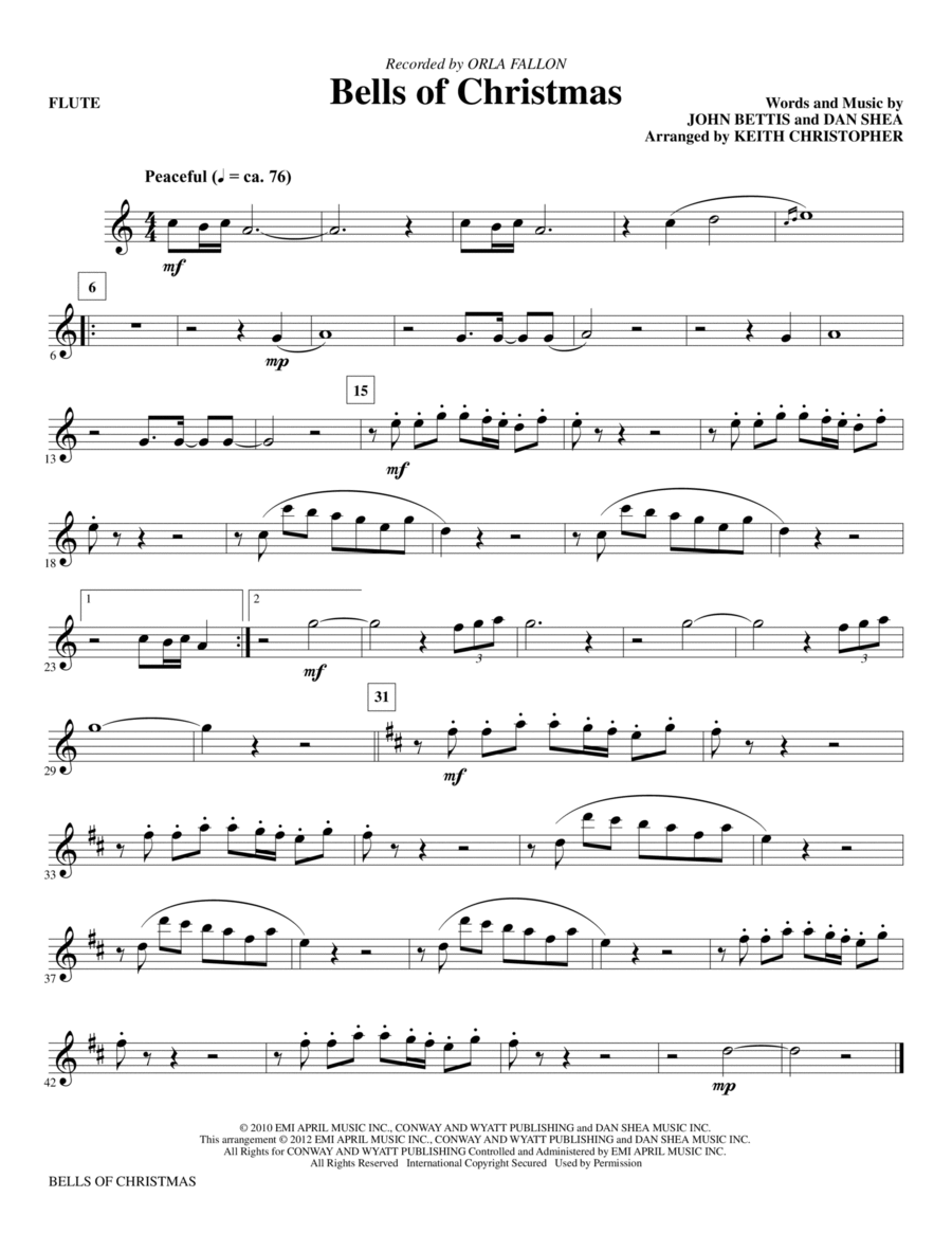 Bells Of Christmas - Flute Choir scores gallery preview page 1