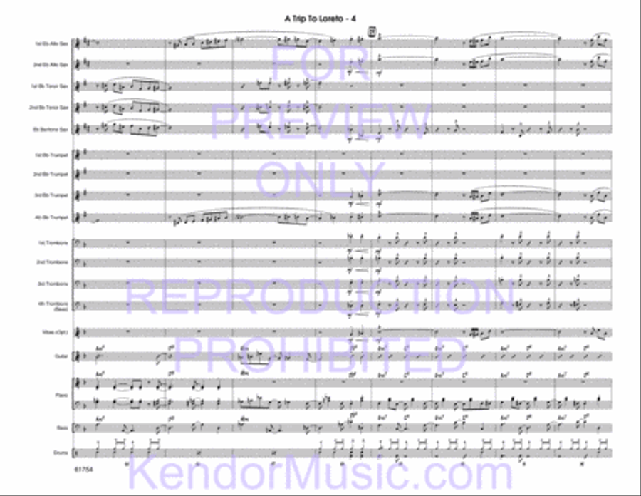 Trip To Loreto, A Jazz Ensemble scores gallery preview page 6