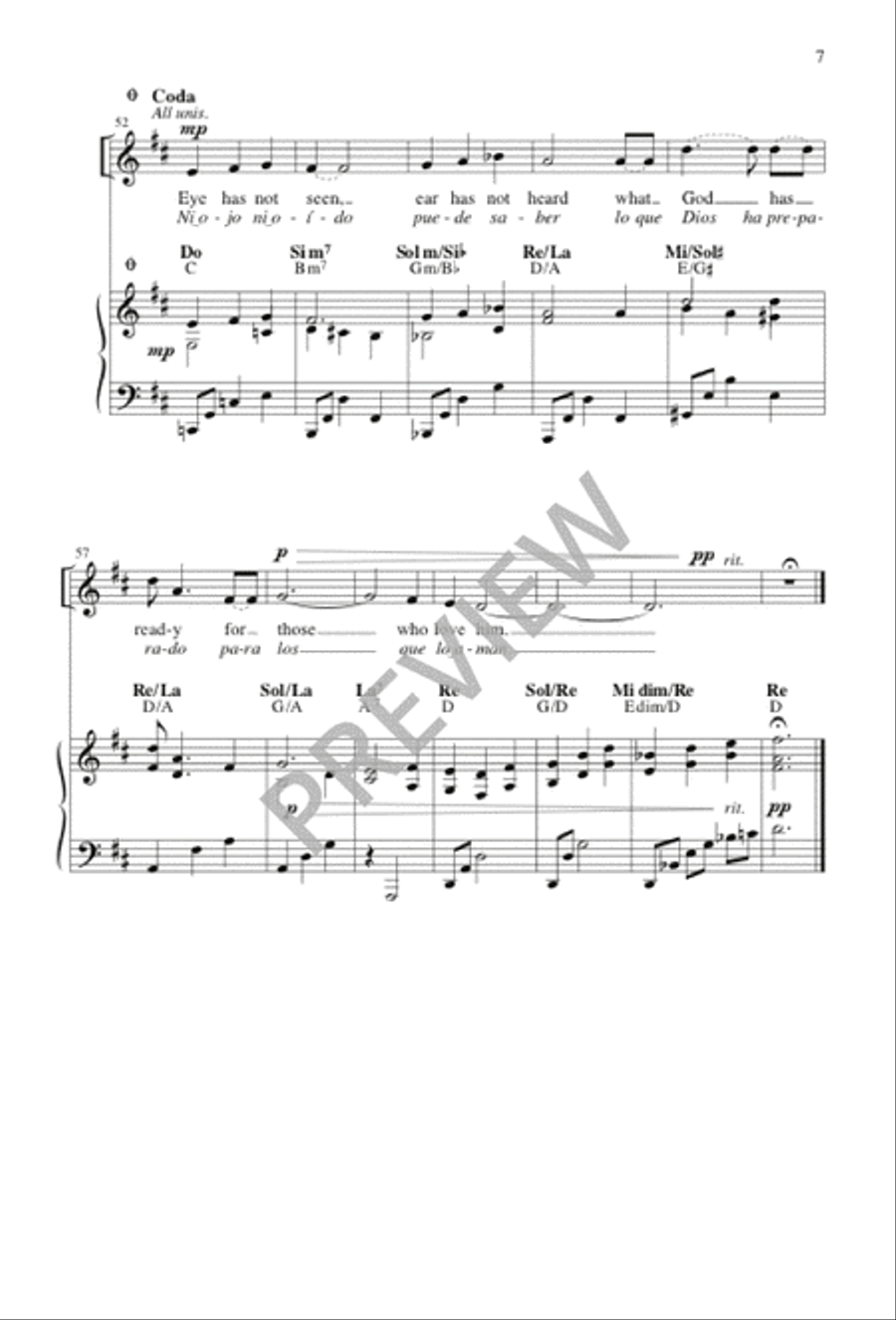 Eye Has Not Seen / Ni Ojo Ni Oído 4-Part scores gallery preview page 7