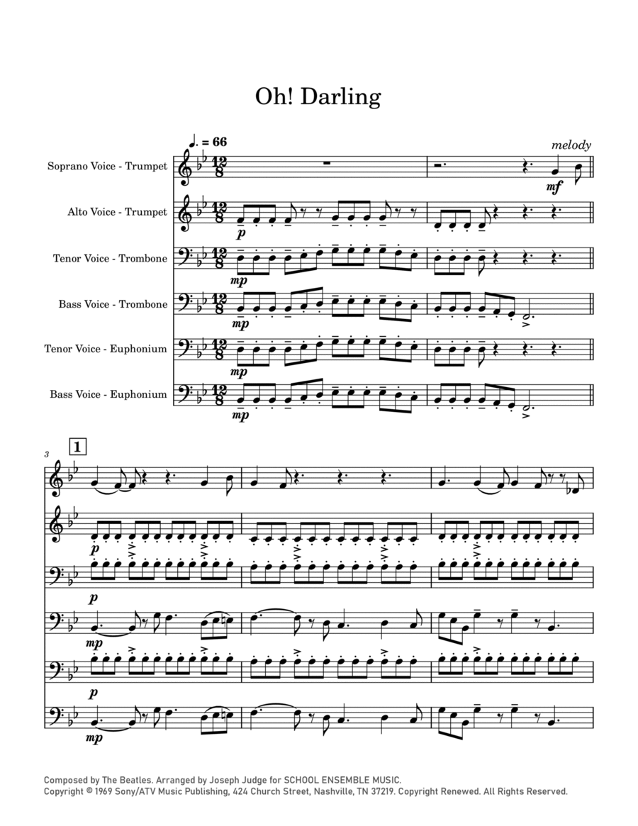 Oh! Darling Chamber Music scores gallery preview page 1