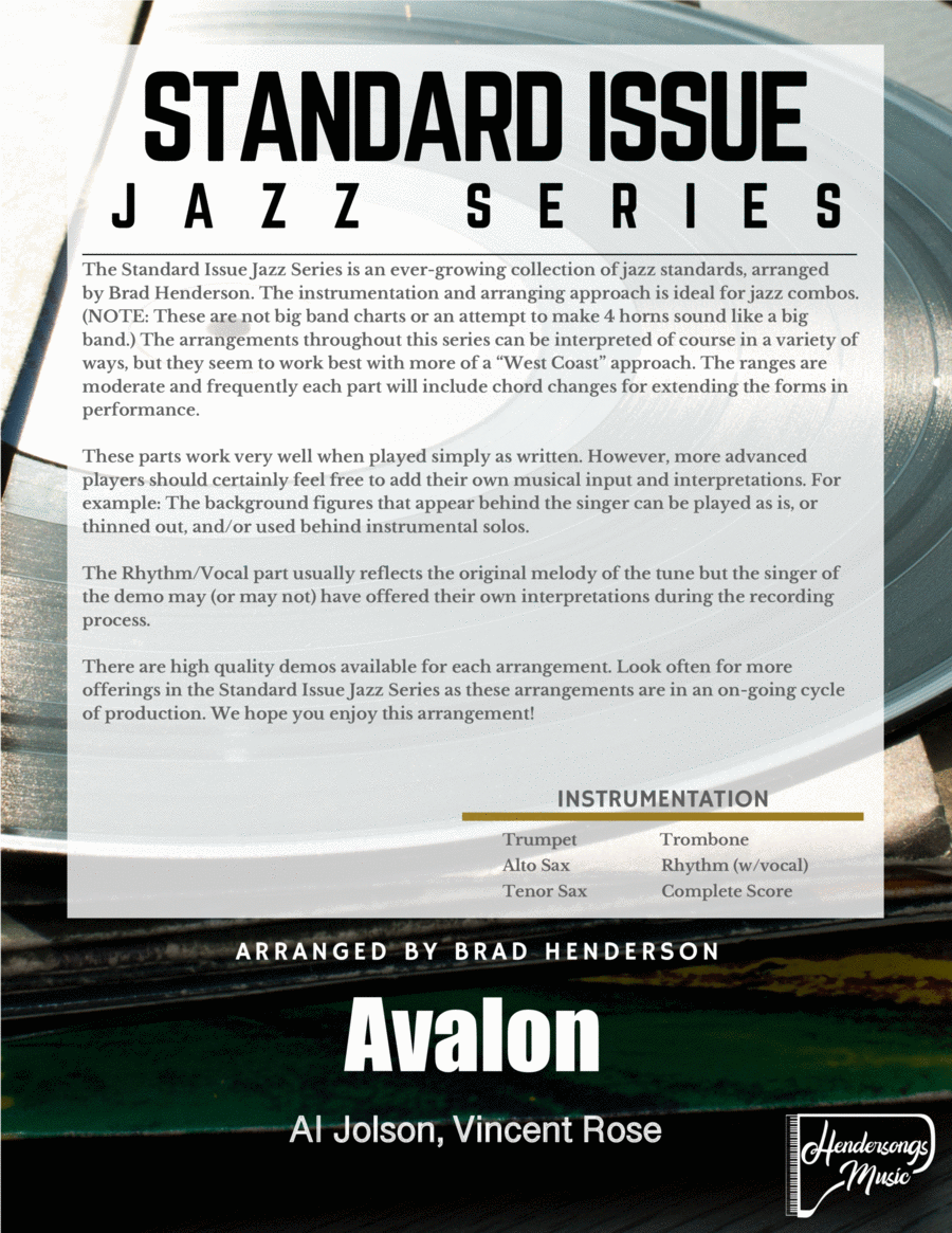 Avalon Avalon Jazz Ensemble scores gallery preview page 1
