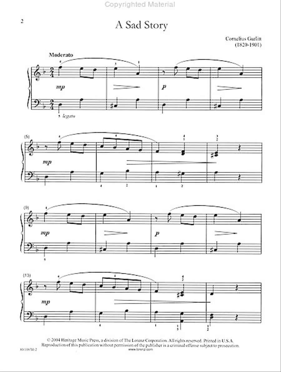 A Sad Story Piano Solo scores gallery preview page 2