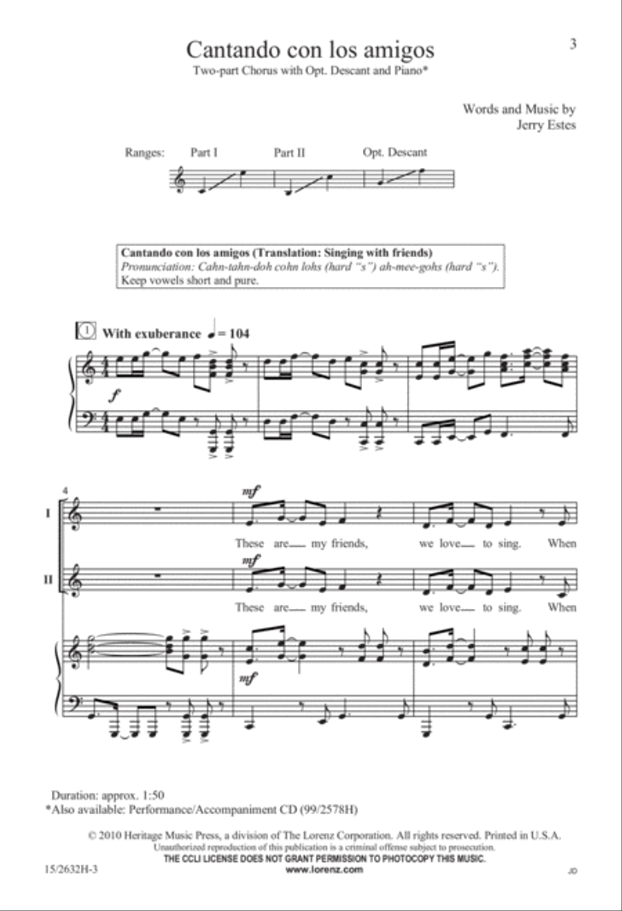 Cantando con los amigos 2-Part scores gallery preview page 4