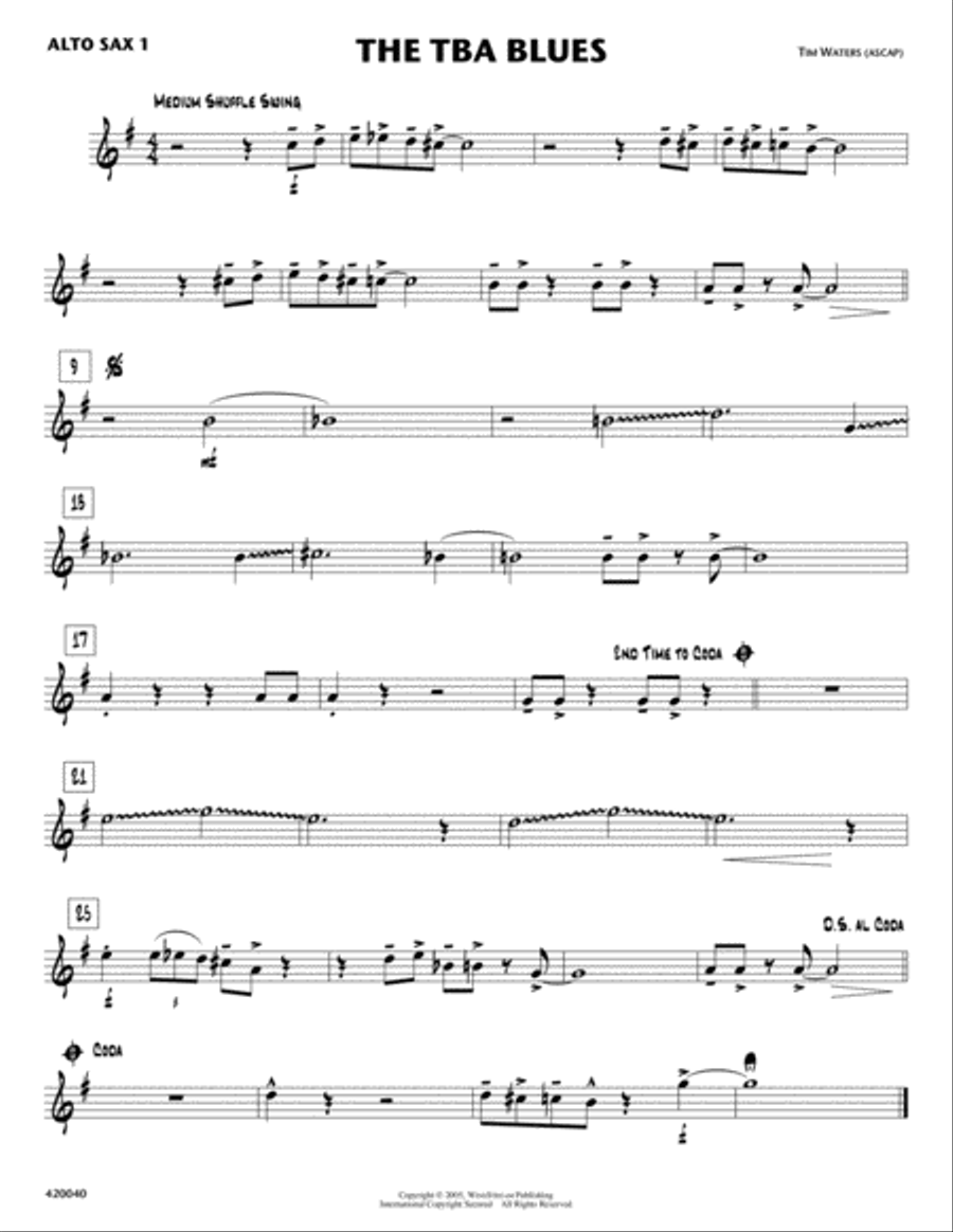 The TBA Blues Jazz Ensemble scores gallery preview page 6