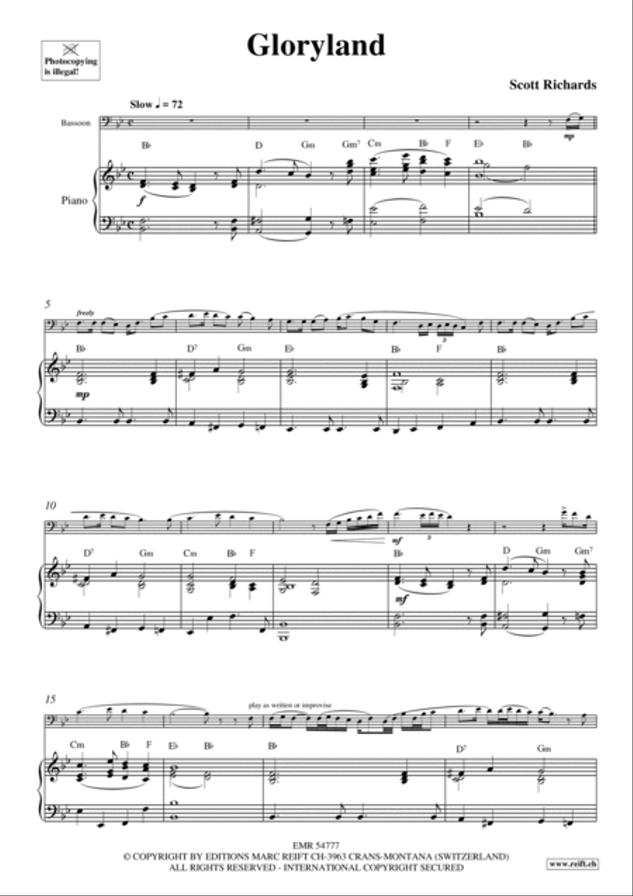 Gloryland Bassoon Solo scores gallery preview page 3