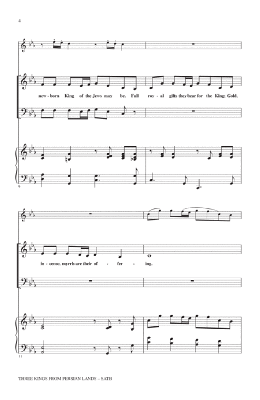 Three Kings From Persian Lands 4-Part scores gallery preview page 3