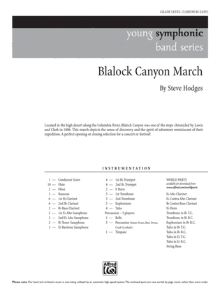 Blalock Canyon March: Score