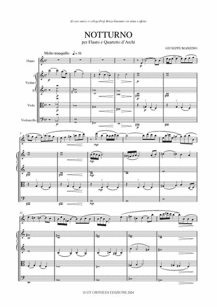 Notturno for Flute and String Quartet (1988)