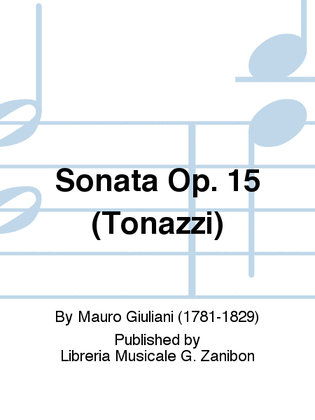 Book cover for Sonata Op. 15 (Tonazzi)