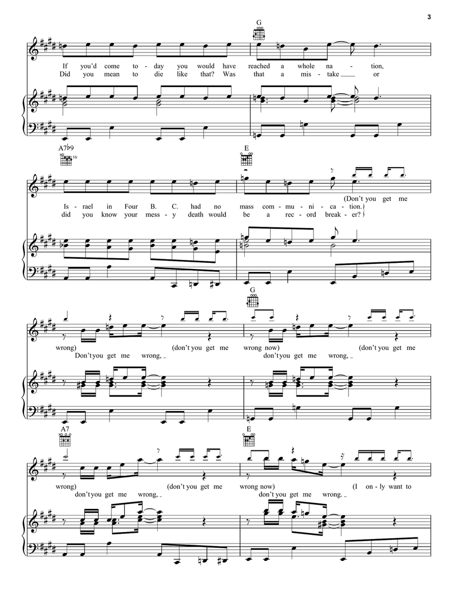 Superstar (from Jesus Christ Superstar) Piano, Vocal, Guitar scores gallery preview page 3
