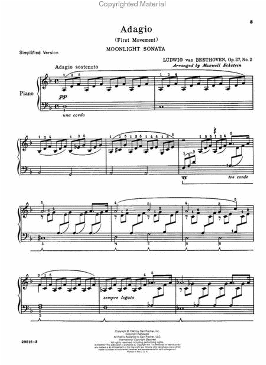Moonlight Sonata Moonlight Sonata Piano Solo scores gallery preview page 2