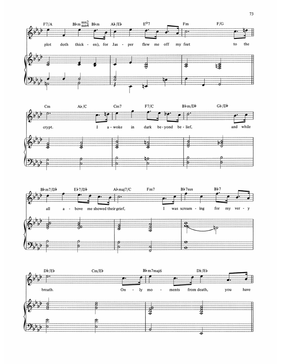 The Writing On The Wall (from The Mystery Of Edwin Drood) Piano, Vocal, Guitar scores gallery preview page 2