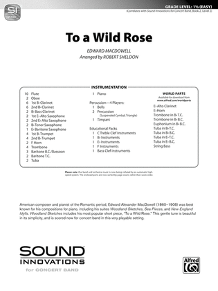 To a Wild Rose (from Woodland Sketches, Op. 51): Score
