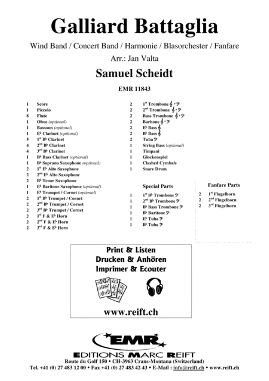Galliard Battaglia Concert Band scores gallery preview page 2