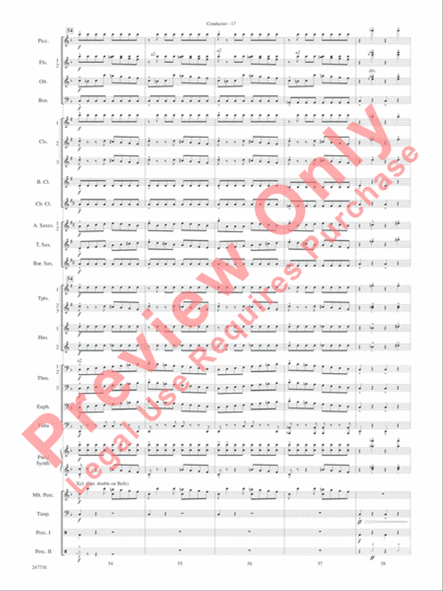 Suite from The Star Wars Epic - Part II Concert Band scores gallery preview page 20