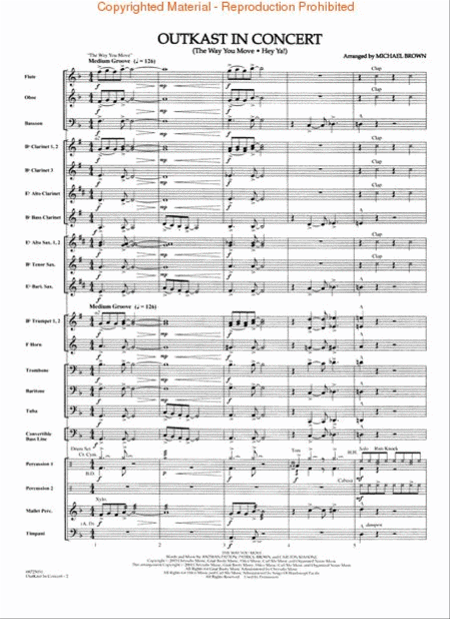 OutKast in Concert Concert Band scores gallery preview page 3