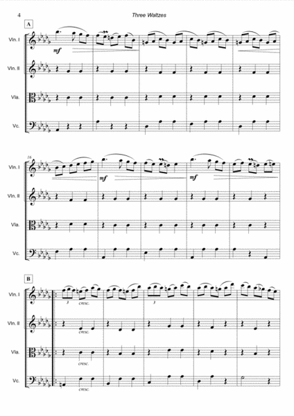 Three Waltzes (Op.64) for String Quartet image number null
